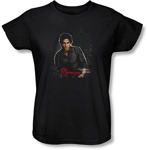 Vampire Diaries Damon Womens T Shirt Black 2xl Clothing