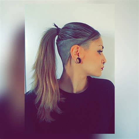 Undercut Undercutgirl Undershave 360undercut Shavedsides Ponytail