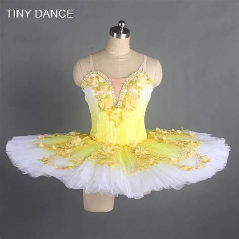 Adult Yellowwhite Professional Ballet Tutus Solo Dance Classical Tutu