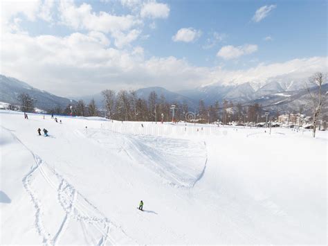 Ski Resort In The Snowy Mountains Sochi Editorial Stock Photo Image