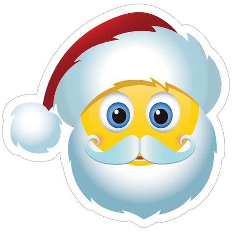 Cute Santa Claus Christmas Emoji Sticker