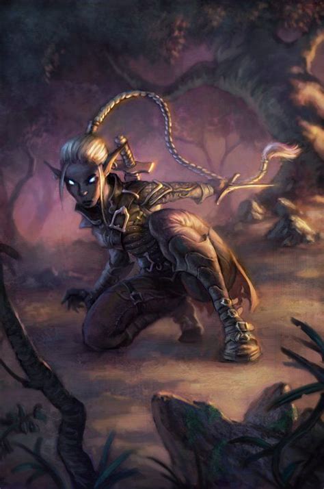 Opportunistic Fate By Scott Altmann Female Dark Elf Assassin Fantasy Races Fantasy Rpg