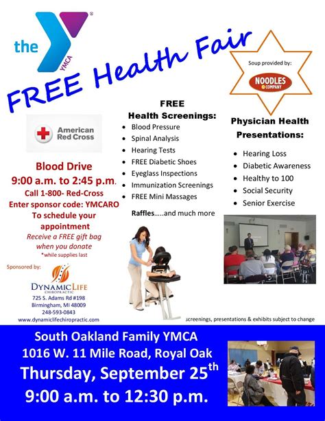 FREE Health Fair | Health fair, Health screening, Health
