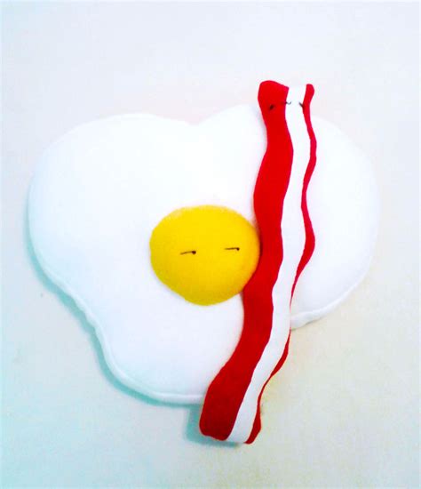 Novelty Pillow Eggs And Bacon Plushie Food Plush Toy Stuffies Etsy