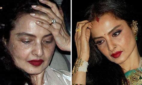 For The First Time Rekha Ditches Makeup Looks Her Age Bollywood