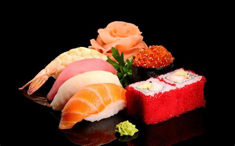 Fondos De Pantalla Mariscos Sushi Sashimi Flor 2560x1600 Px