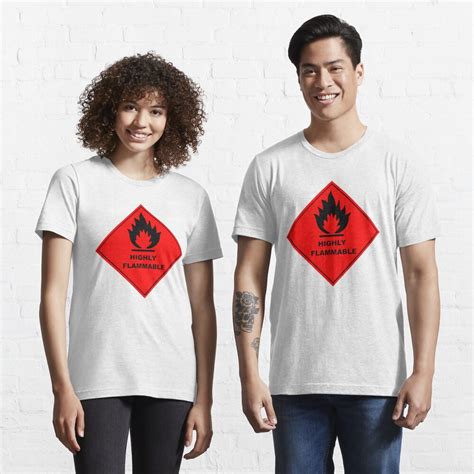Flammable Warning Sign T Shirt For Sale By Sweetsixty Redbubble