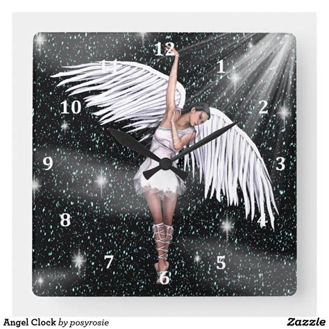 Angel Clock Clock Round Wall Clocks Artwork