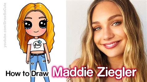 How To Draw Maddie Ziegler Cute Little Drawings Kawaii Girl Drawings
