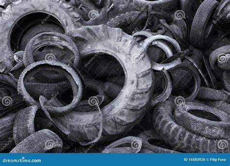 Old Tyres Stock Photo Image Of Dump Black Tube Vintage 16583926