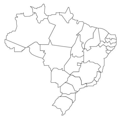 Mapa Do Brasil Para Desenhar