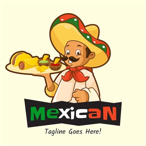 Logo De Comida Mexicana Vector Premium