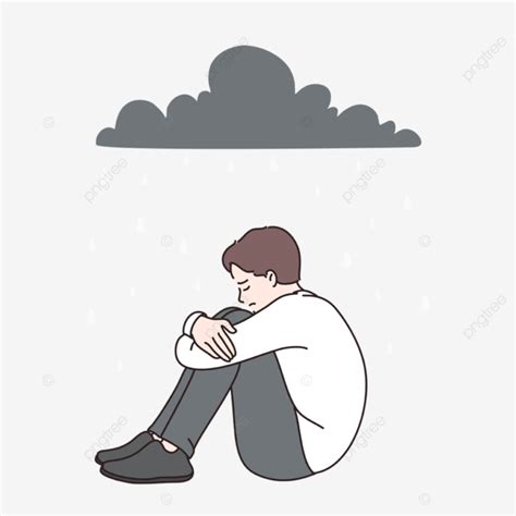 Depression And Feeling Lonely Concept Sad Stress Depression PNG And