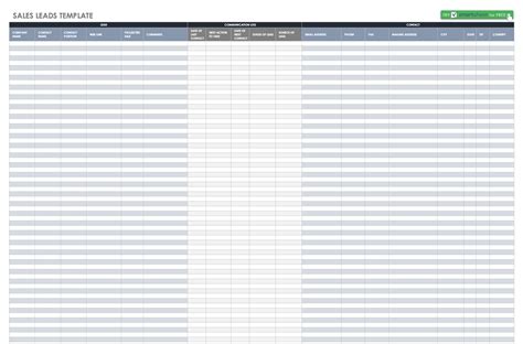 Sales Lead Tracking Spreadsheet Exceltemplate