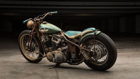 Complete Custom Harley Davidson Rat Rod Vintage Patina Bobber