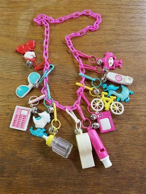 Acrylic charms themed around the sailor senshi and candy that matches each guardian's theme and personality. Vintage 80s Plastic Charm Necklace with 12 Charms. | Gothic jewelry diy, Clay jewelry diy ...