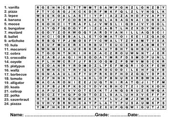 638 x 493 jpeg 80 кб. Sixth Grade Year Long, Spelling Words Word Search by Swati Sharma