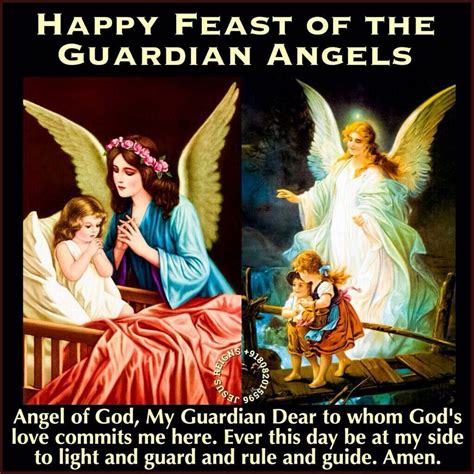 Feast Of Guardian Angels Faith Prayer God Prayer Jesus Reigns Happy