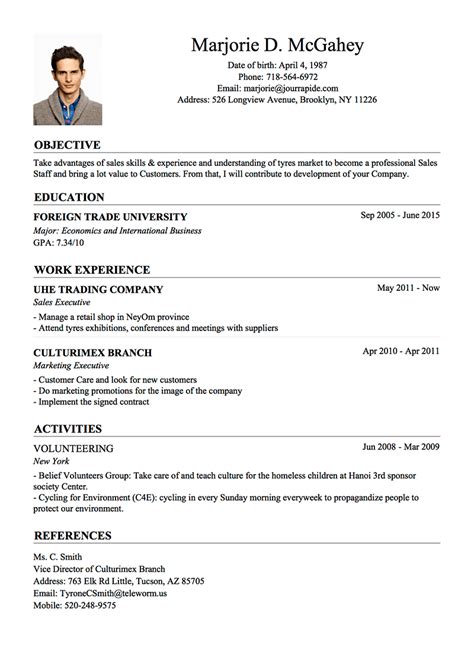 Professional Resumecv Templates With Examples