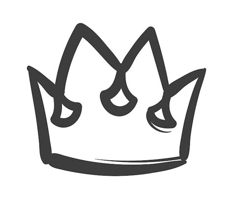 Premium Vector King Sketch Crown Ink Drawing Royal Imperial