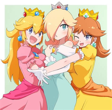 Princess Peach Rosalina And Princess Daisy Mario Drawn By Kurachi