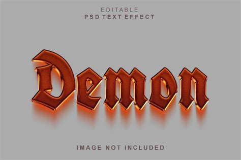 Premium Psd Demon Editable 3d Text Effect
