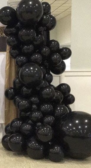 Black Balloon Garland Black Balloons All Black Party Balloon