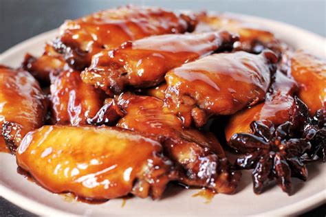 sticky braised chinese chicken wings recipe