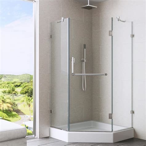 The original frameless shower doors is likely one of the very best shower glass companies round. VIGO Piedmont 36.125 in. x 78.75 in. Frameless Neo-Angle ...