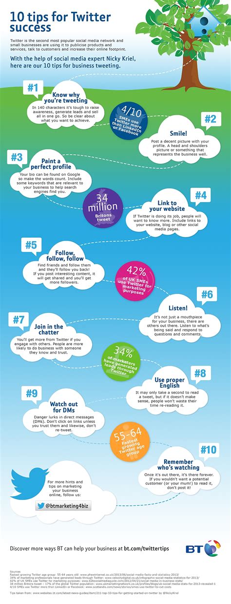 10 Tips For Twitter Success Infographic
