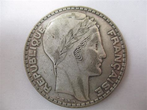 1933 France 20 Francs Liberte Egalite Fraternite 680 Silver Px203