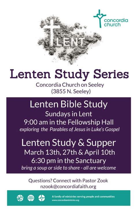 Lenten Bible Study Concordia Lutheran Church Chicago
