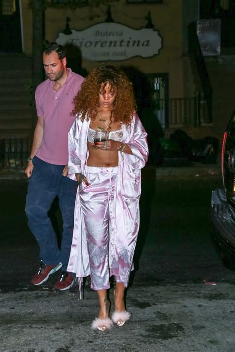 Rihanna Shows Off Her Boobs In A See Through Bra Out In Nyc Porn