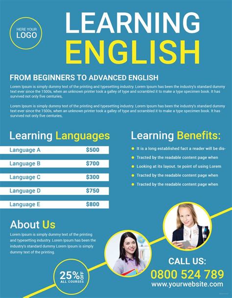 10 Best For Brochure Design For English Courses Geminae Press