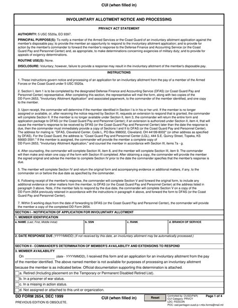 Dd Form 2654 Fill Out Sign Online And Download Fillable Pdf