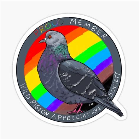 Pigeon Appreciation Society Proud Member Sticker For Sale By
