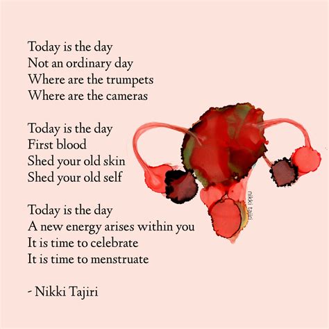 Period Poem By Nikki Tajiri Period Quotes Womb Healing Period Party