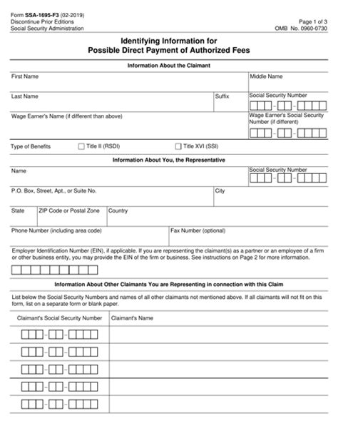 Form Ssa 1695 F3 Fill Out Sign Online And Download Fillable Pdf