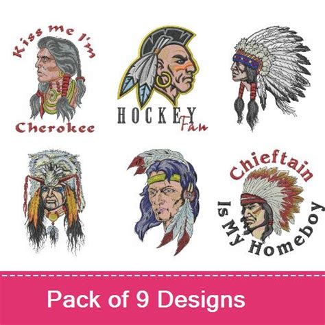 American Indians Embroidery Design Pack By Machine Embroidery Designs