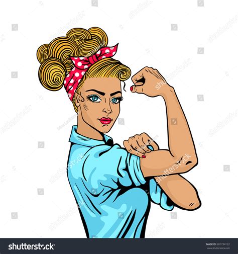 We Can Do Woman Sexy Strong Stock Vector 601734122