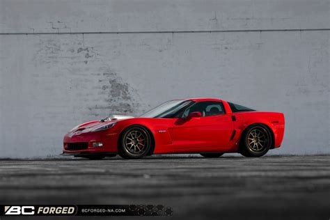 Chevrolet Corvette C6 Z06 Red Bc Forged Le10 Wheel Front