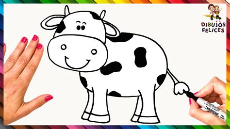 Cómo Dibujar Una Vaca Paso A Paso 🐄🐮 Dibujo Fácil De Vaca