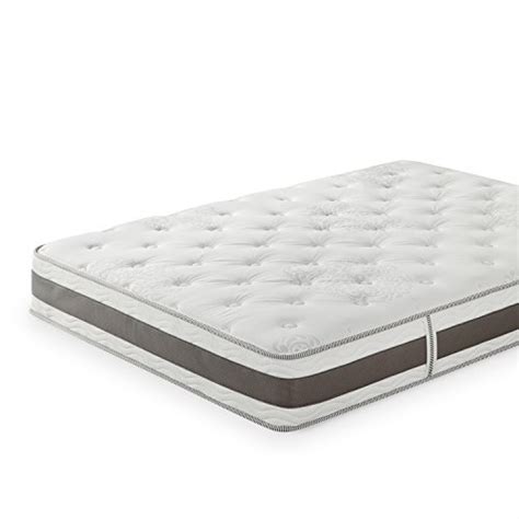 Soft cover made in polyester; Zinus 10 Inch Gel-Infused Memory Foam Hybrid Mattress ...
