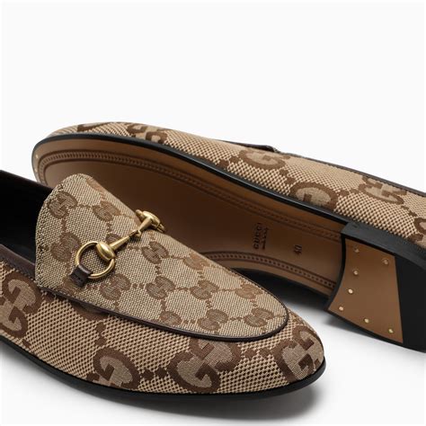 Gucci Gg Fabric Horsebit Loafers Thedoublef