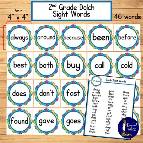 2nd Grade Dolch Sight Words Word Wall Made By Teachers