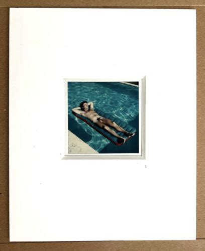 Vintage Photo Snapshot Gay Interest Nude Man Floating In Pool Ebay