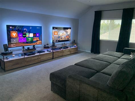 Living Room Dual Tv Gaming Setup Ive Just Added This 86 Lg Nanocell