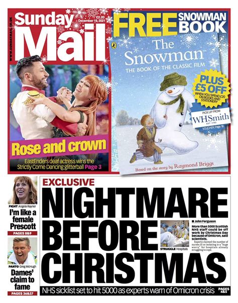 Sunday Mail Front Page Th Of December Tomorrow S Papers Today
