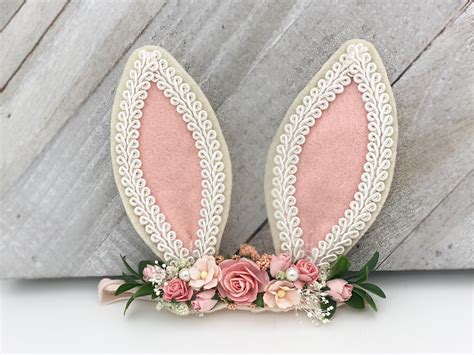 Pink Bunny Ears Headband Easter Headband Baby Bunny Headband Bunny