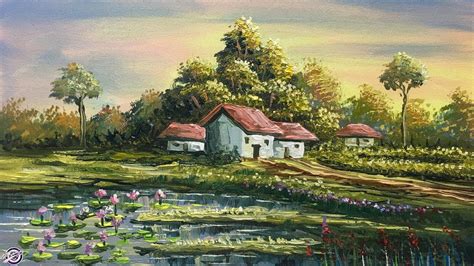 Beautiful Acrylic Landscape Painting Colorful Scenery Painting